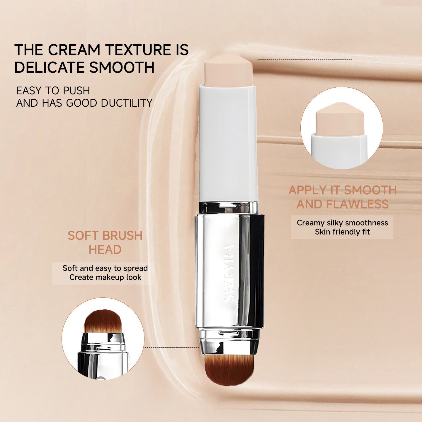 SWEVRA® Color-Changing Foundation Stick