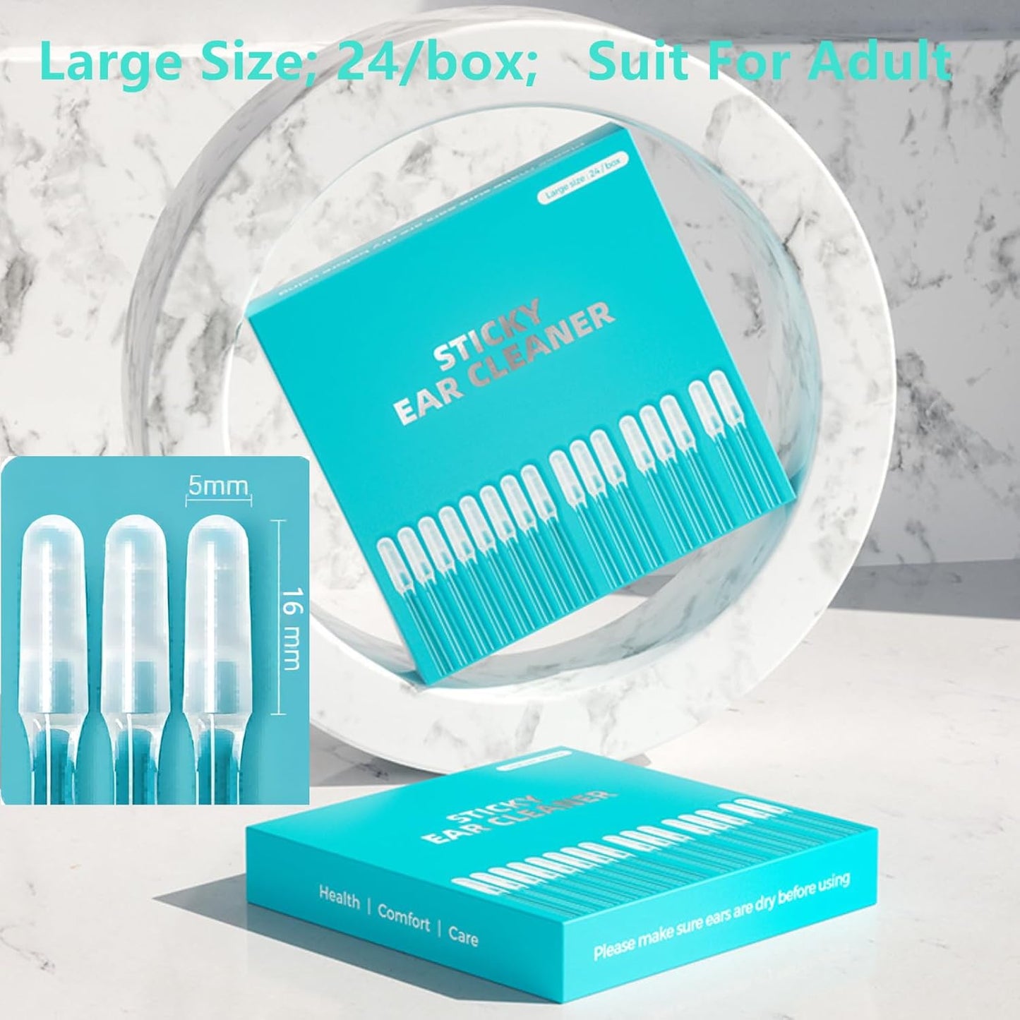 Reusable Adhesive Ear Cleaning Sticks