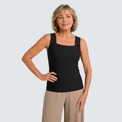 Built-In Bra Tank | Support in the front. Nothing wraps around your back