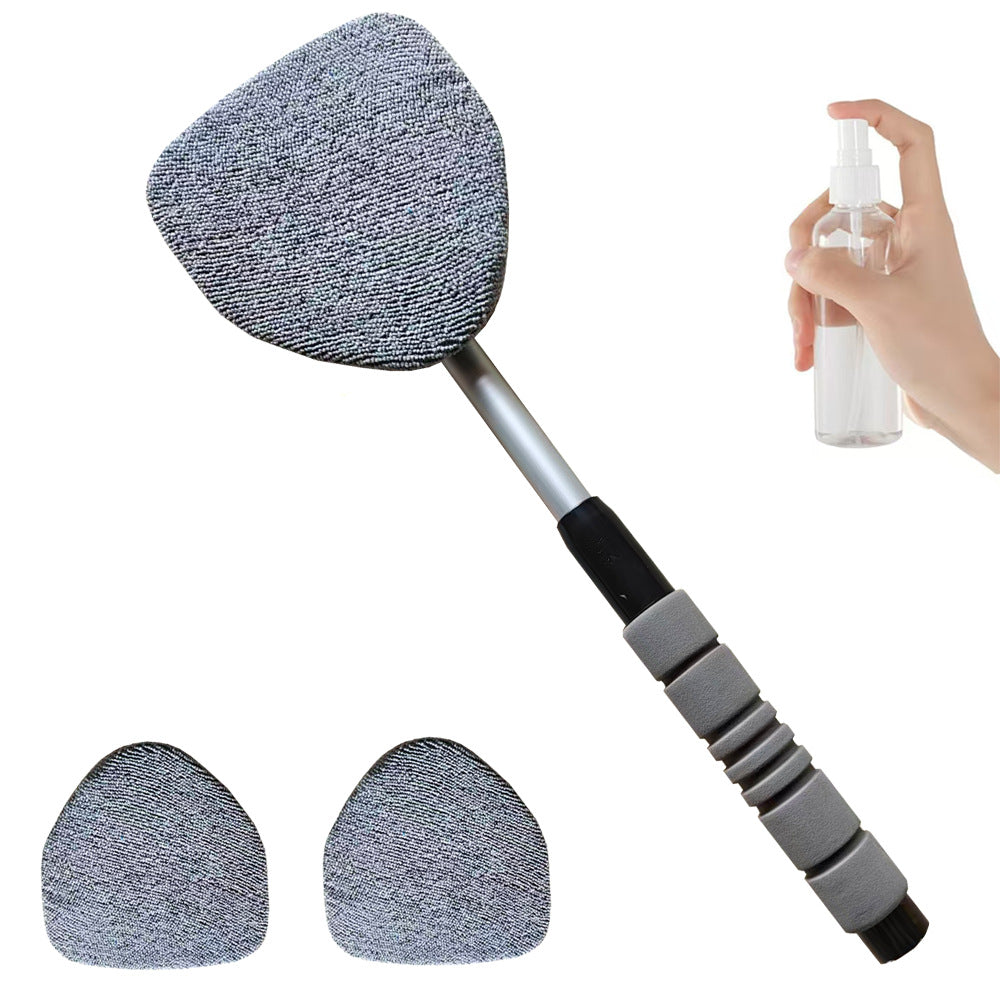 🔥 Windshield Cleaning Tool, Microfiber Car Window Cleaner with Extendable Handle