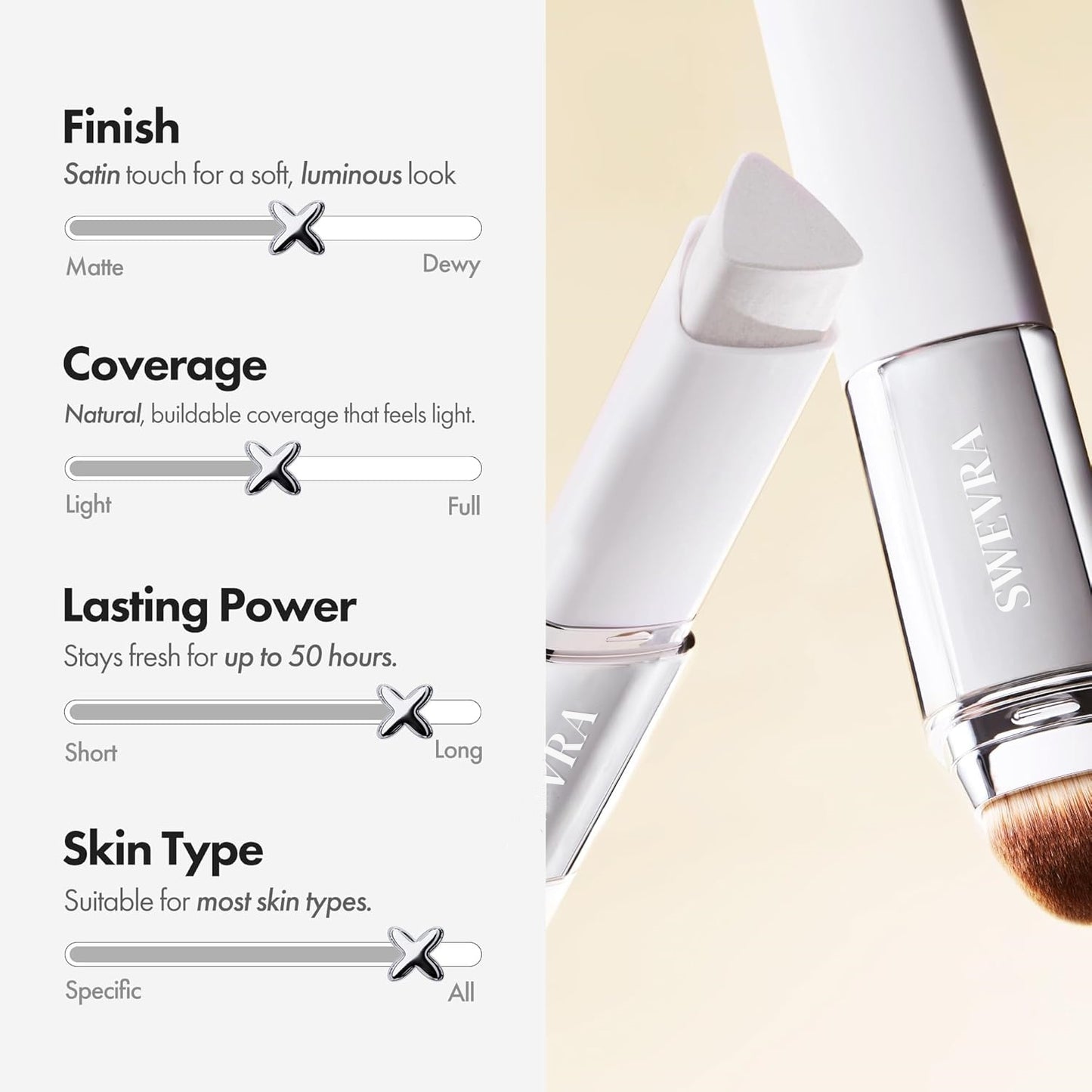 SWEVRA® Color-Changing Foundation Stick