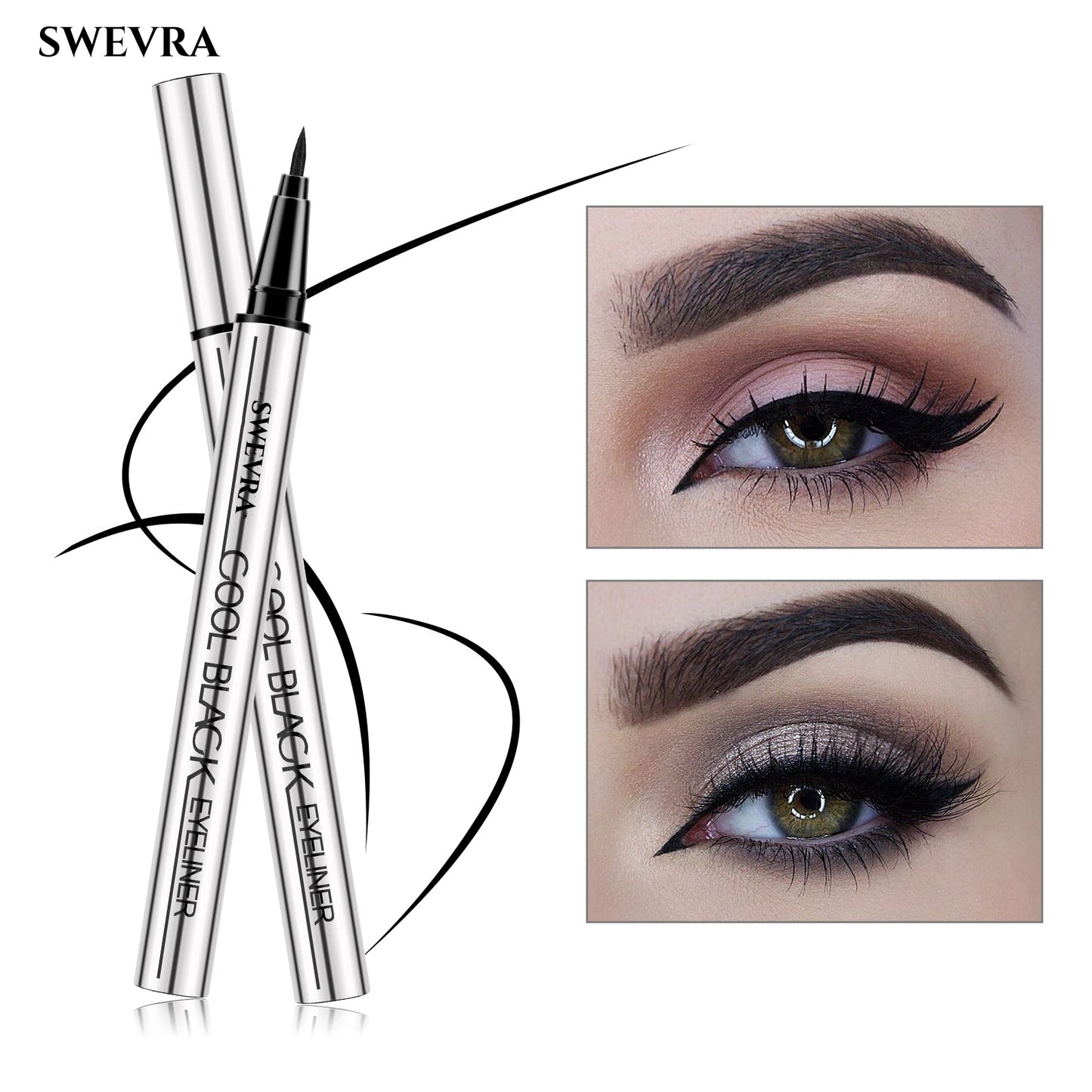 🔥 24-Hour Waterproof & Smudge-Proof Precision Liquid Eyeliner Pen