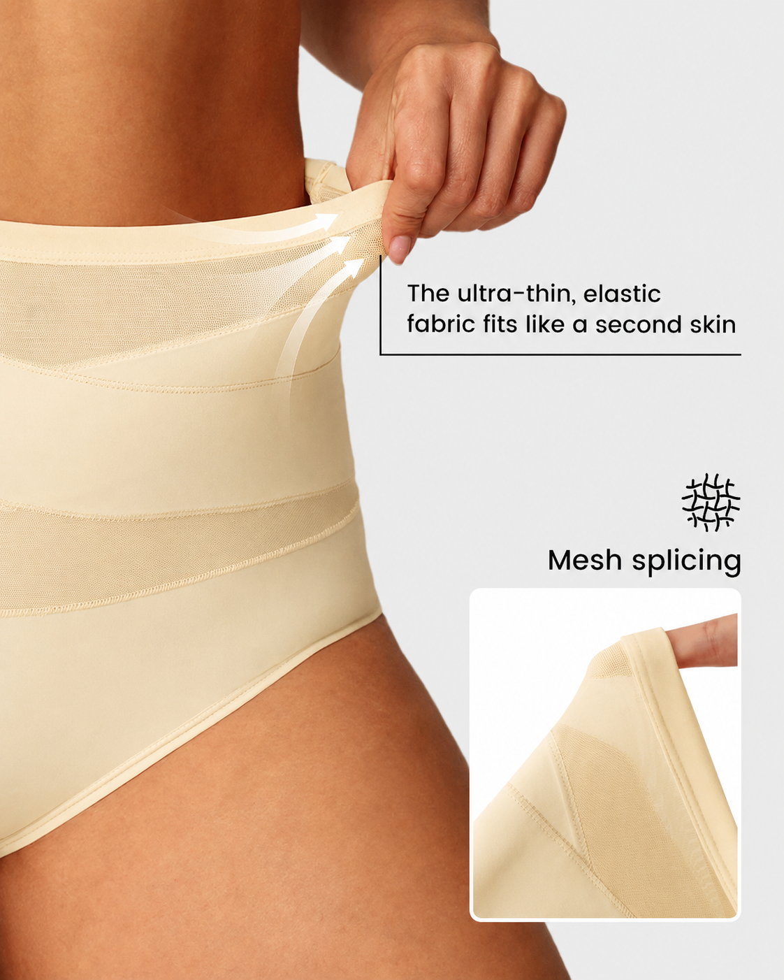 ✨Plus-Size High-Waist Cross Tummy Control Panties
