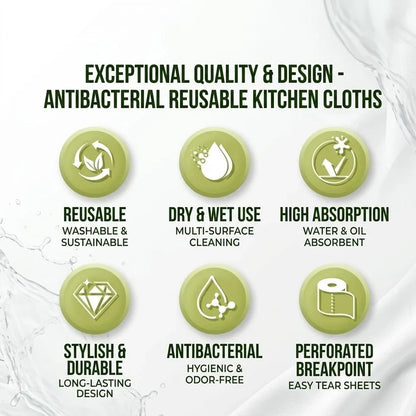 Multipurpose Reusable Tear-Off Cleaning Cloth Roll